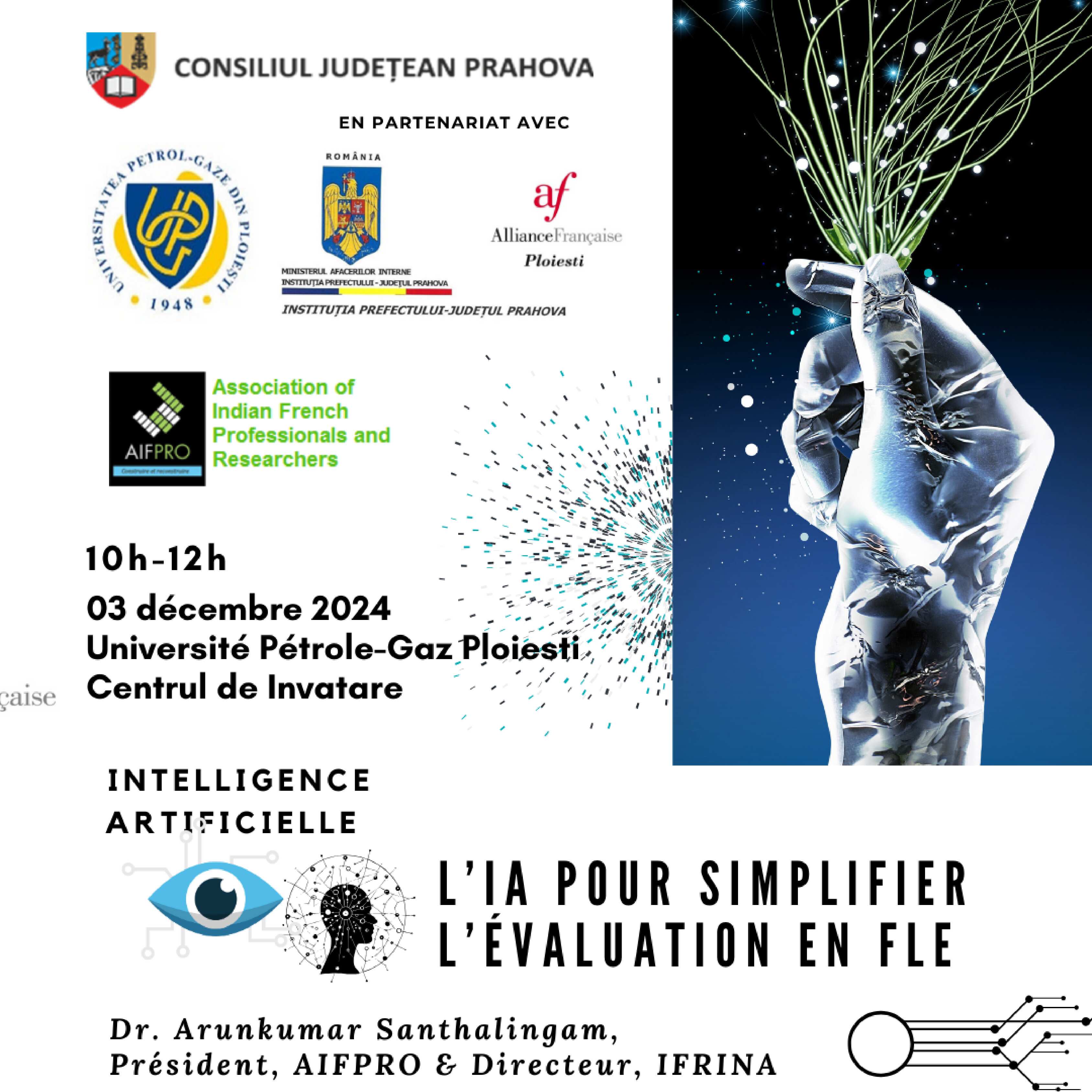 Conferința "L'Intelligence Artificielle pour simplifier l'évaluation en FLE"