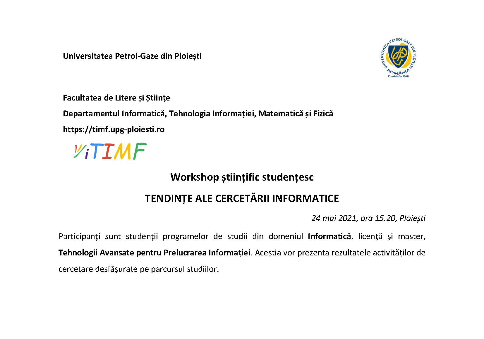 Workshop științific studențesc