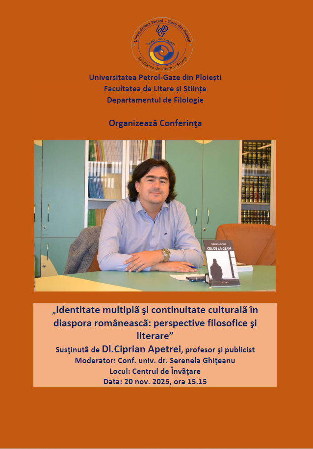 Conferința „Identitate multiplã şi continuitate culturalã în diaspora româneascã: perspective filosofice şi literare”