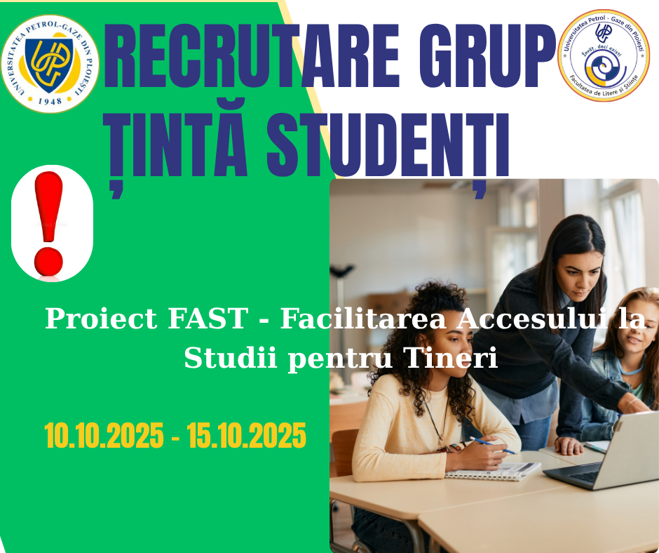 Recrutare grup țință - proiect FAST