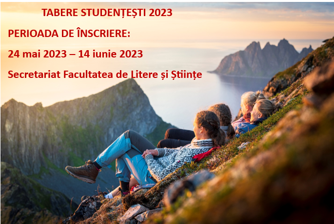 Anunț Tabere Studențești 2023