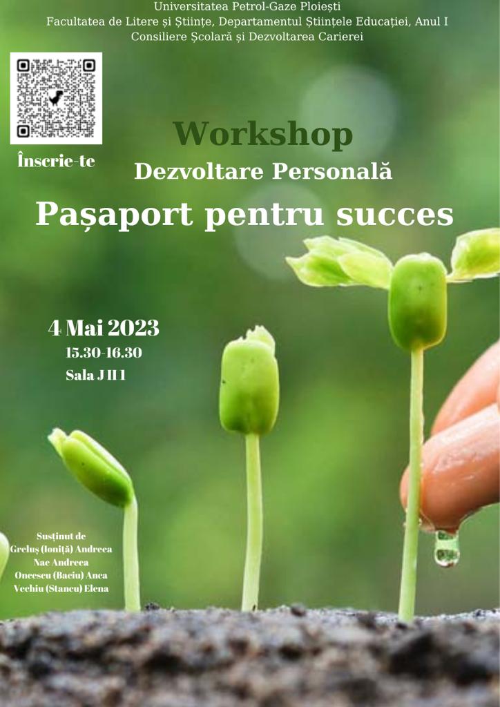 Atelier de lucru - Pașaport pentru succes
