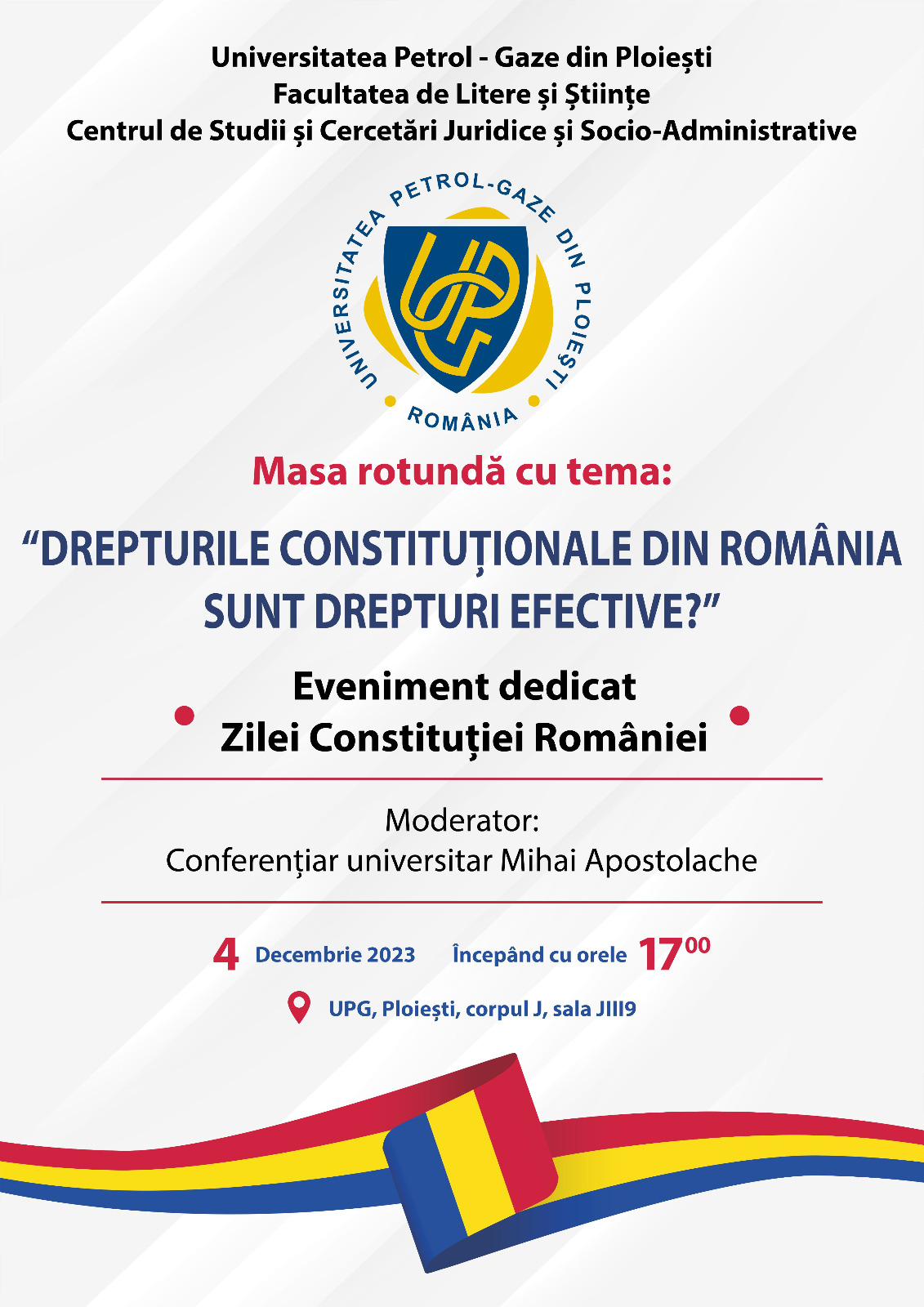 Masa rotundă cu tema: Drepturile constituționale din România sunt drepturi efective?