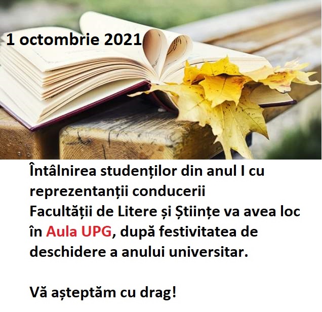 Anunț important pentru studenții din anul I
