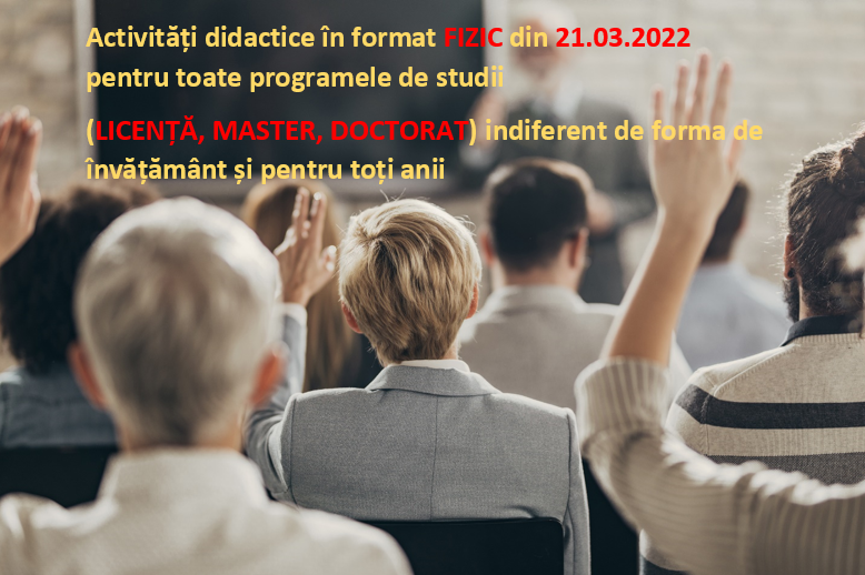 Anunț important - desfășurare activități didactice