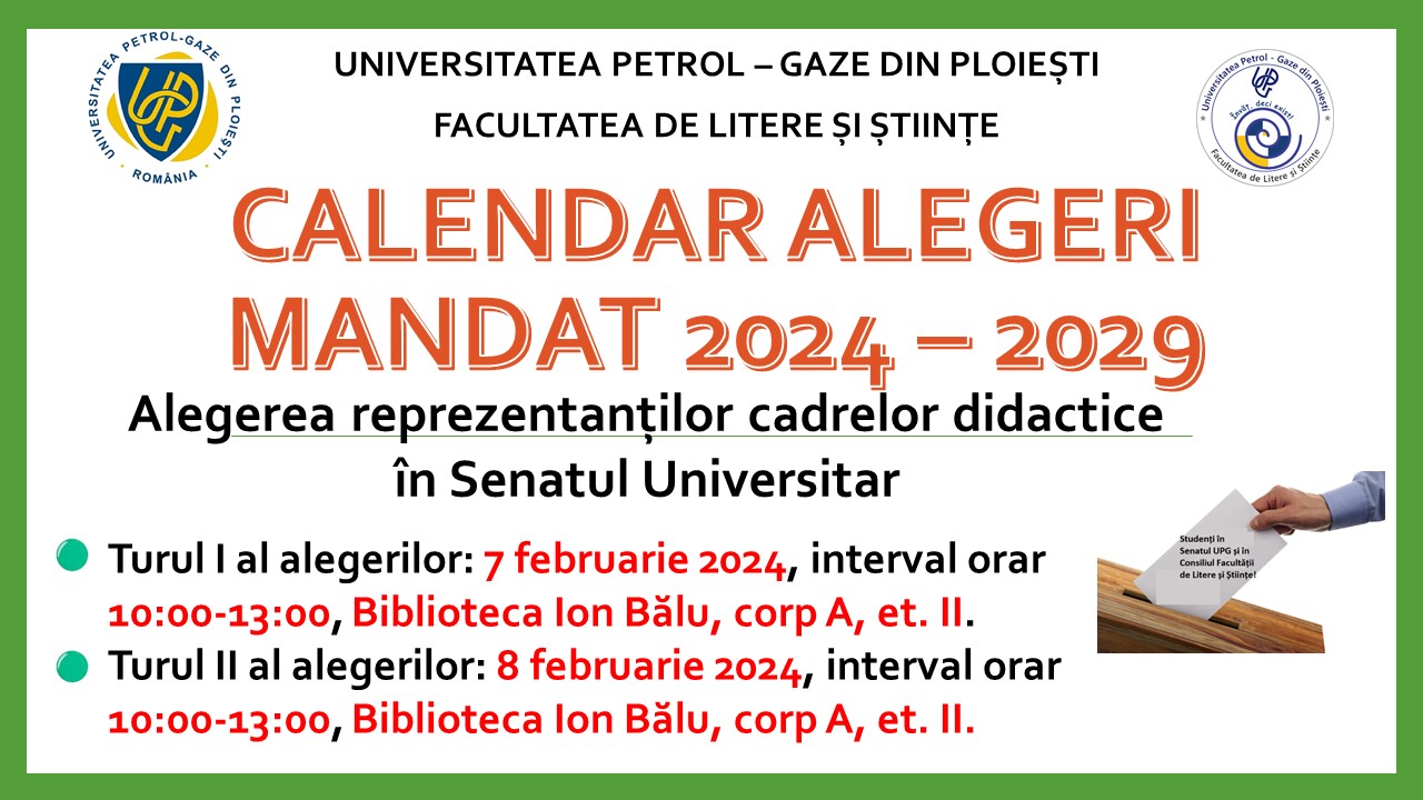 Alegerea reprezentanților cadrelor didactice în Senatul Universitar 
